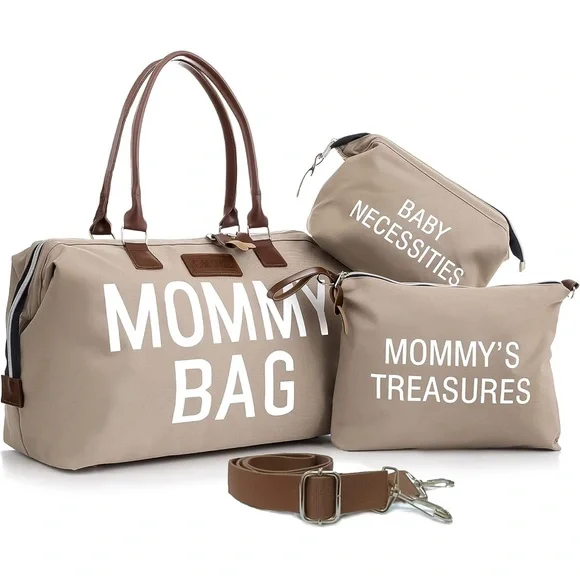 Mommy Bag in Tan Canvas with two organizer bags. Brand new! - Picture 1 of 12
